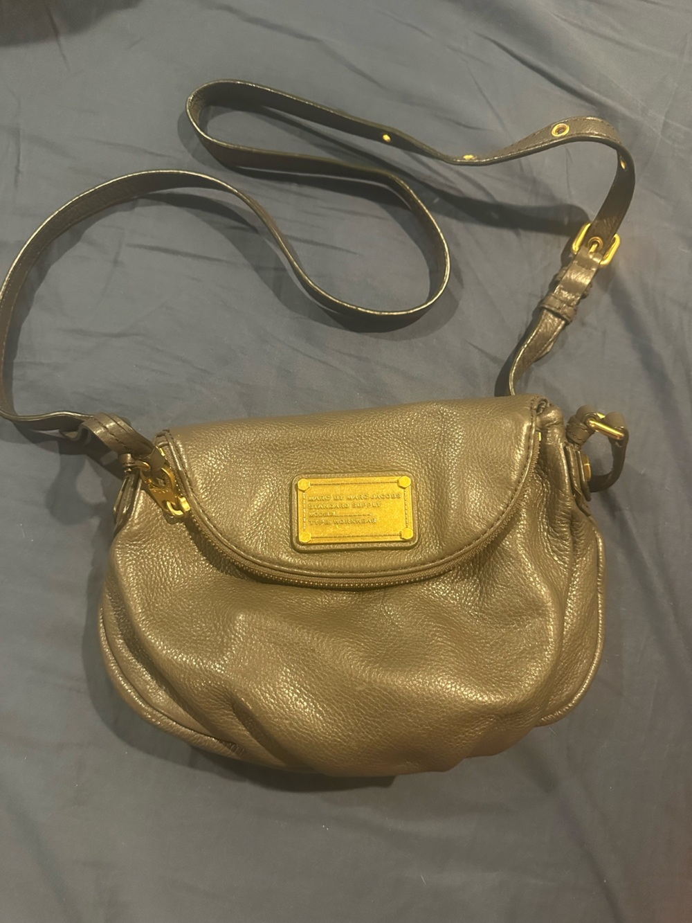 Marc by Marc Jacobs Gray Leather with Gold Hardware